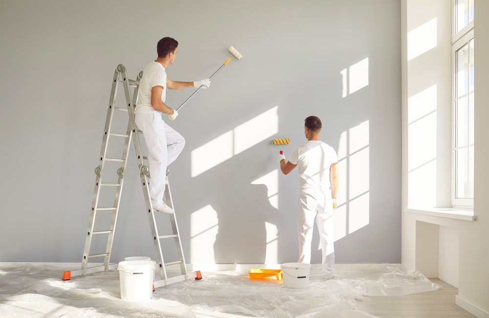 Dit is het resultaat van glasvliesbehang laten aanbrengen in je nieuwbouwwoning in Hengelo.